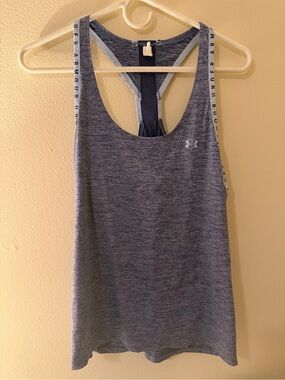 Under Armour Heathered Navy Blue Racerback Training Tank